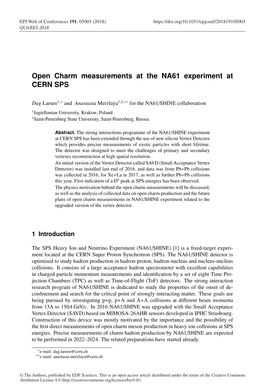 Open Charm Measurements at the NA61 Experiment at CERN SPS