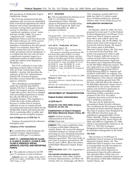 Federal Register/Vol. 70, No. 121/Friday, June 24, 2005/Rules