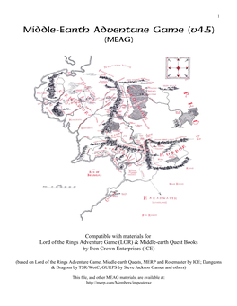 Middle-Earth Adventure Game (V4.5) (MEAG)