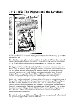 1642-1652: the Diggers and the Levellers