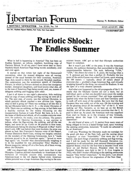Libertarian Forum July-August, 1984