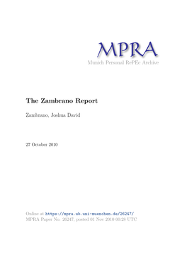 The Zambrano Report