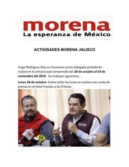 Actividades Morena Jalisco