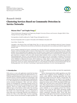 Clustering Services Based on Community Detection in Service Networks