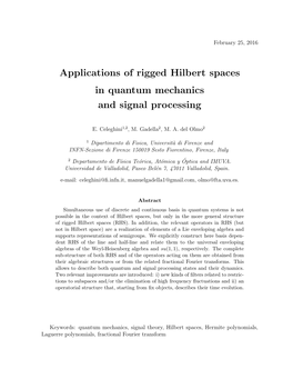 Applications of Rigged Hilbert Spaces in Quantum Mechanics and Signal Processing