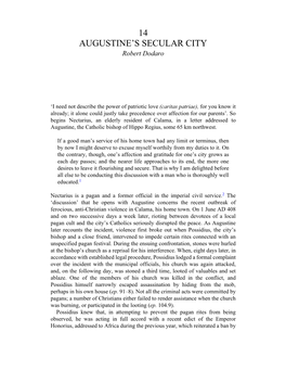 14 Augustine's Secular City