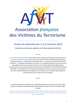 Procès Des Attentats Des 7, 8 Et 9 Janvier 2015 Devant La Cour D’Assises Spéciale, Au Tribunal Judiciaire De Paris