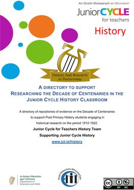 A Directory to Support Researching the Decade of Centenaries in the Junior Cycle History Classroom