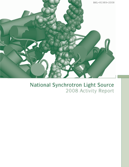 National Synchrotron Light Source 2008 Activity Report