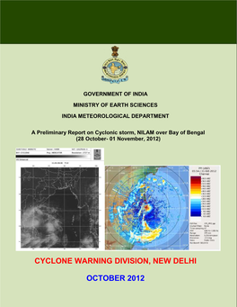 Cyclone Warning Division, New Delhi October 2012