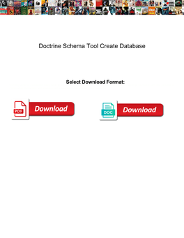 Doctrine Schema Tool Create Database