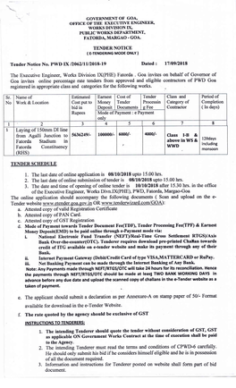 Fatorda Stadium in Above in WS & WWD Including Fatorda Constituency Monsoon (RHS)