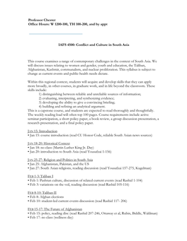 IAFS 4500 Syllabus