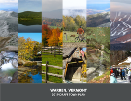 WARREN, VERMONT 2019 DRAFT TOWN PLAN Credits