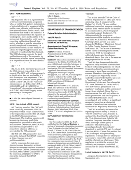 Federal Register/Vol. 75, No. 67/Thursday, April 8, 2010/Rules