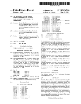 (12) United States Patent (10) Patent No.: US 7,951,547 B2 Elsem0re Et Al