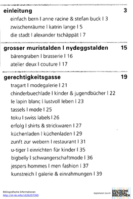 Einleitung 3 Grosser Muristalden I Nydeggstalden 15