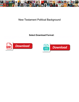 New Testament Political Background