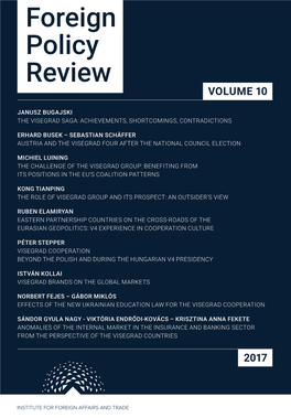 Foreign Policy Review Volume 10 Foreign Policy Review VOLUME 10