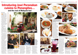 Introducing Jawi Peranakan Cuisine to Penangites…