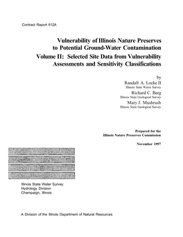 Vulnerability of Illinois Nature Preserves to Potential Ground-Water
