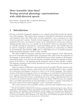 More Learnable Than Thou? Testing Metrical Phonology Representations with Child-Directed Speech