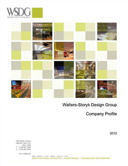 Walters-Storyk Design Group Company Profile