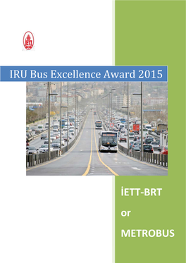 İETT-BRT Or METROBUS IRU Bus Excellence Award 2015