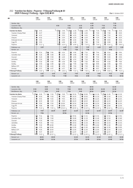 252 Yverdon-Les-Bains - Payerne - Fribourg/Freiburg (RER Fribourg I Freiburg, - Ligne S30) État: 3