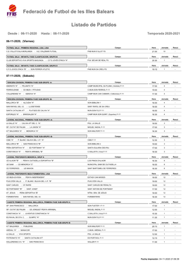 Federació De Futbol De Les Illes Balears Listado De Partidos