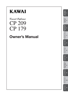 CP209 / CP179 Owner' Manual