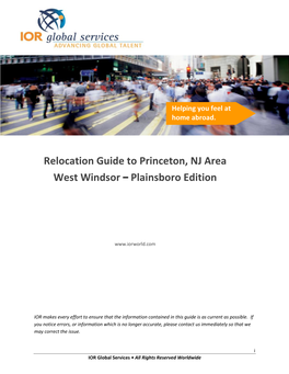 Relocation Guide to Princeton, NJ Area West Windsor – Plainsboro Edition
