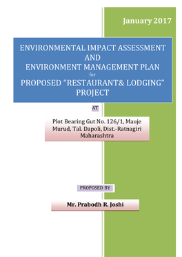 Proposed “Restaurant& Lodging” Project