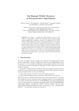 On Digraph Width Measures in Parameterized Algorithmics