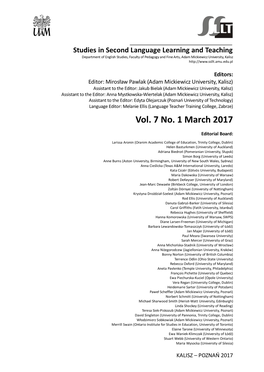 Vol. 7 No. 1 March 2017