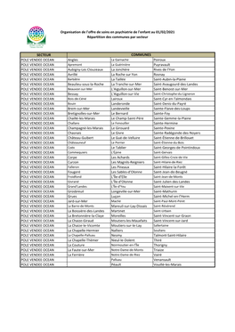 Liste Des Communes Et Leur Secteur De Psychiatrie