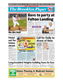 Govs to Party at Fulton Landing
