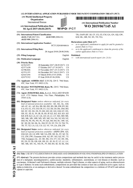 W O 2019/067145 Al 04 April 2019 (04.04.2019) W IPO I PCT