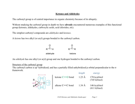 Ketones and Aldehydes