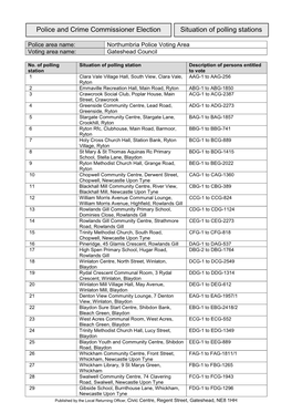 Situation of Polling Stations Police and Crime Commissioner Election