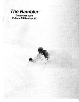 ·The Rambler December 1998 Volume 75 Number 12 Managing Editor Bob Janzen I