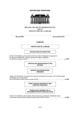 RAA N° 28 Du 22 Novembre 2013