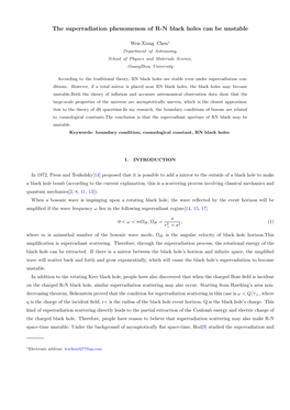 The Superradiation Phenomenon of R-N Black Holes Can Be Unstable