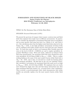 On the Maximum Mass of Stellar Black Holes