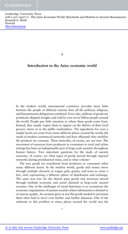 Introduction to the Aztec Economic World