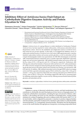 Inhibitory Effect of Antidesma Bunius Fruit Extract on Carbohydrate Digestive Enzymes Activity and Protein Glycation in Vitro