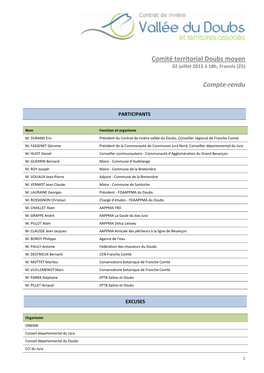 Comité Territorial Doubs Moyen Compte-Rendu