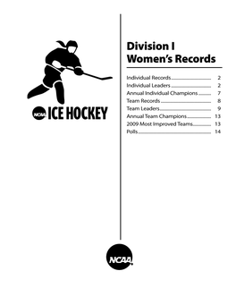 NCAA Women's Ice Hockey Records