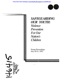 • Au Safeguardlivg OUR YOUTH: Violence Prevention for Our Nations Children