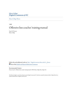 Offensive Line Coaches' Training Manual Sean N